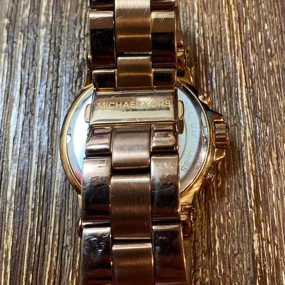 Michael Kors Dylan Rose Gold Dial Rose Gold Steel Strap Watch For Women - MK5412 - Picture 12 of 14